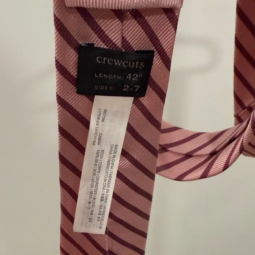 Crewcuts Pink Striped boys tie 42” sizes 2-7